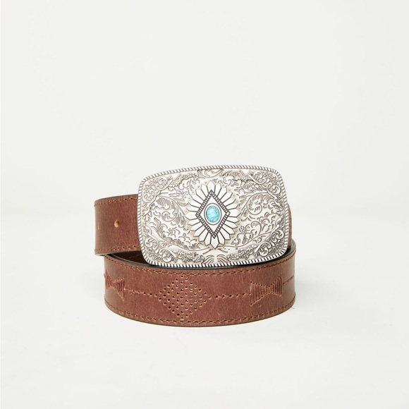 Idyllwind Brown Belt with Silver Buckle